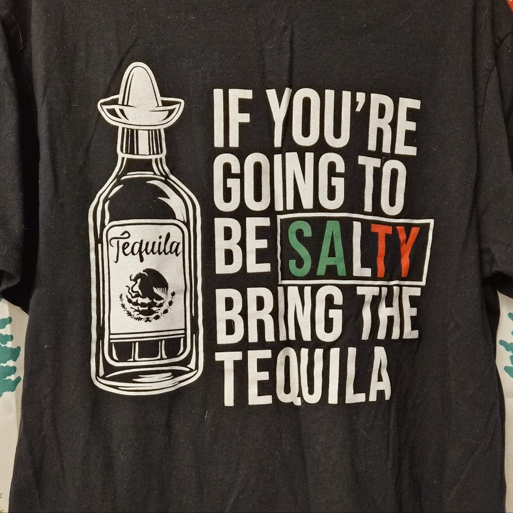 🙊 5/$30 Gildan Black Tequila Humor Tee
